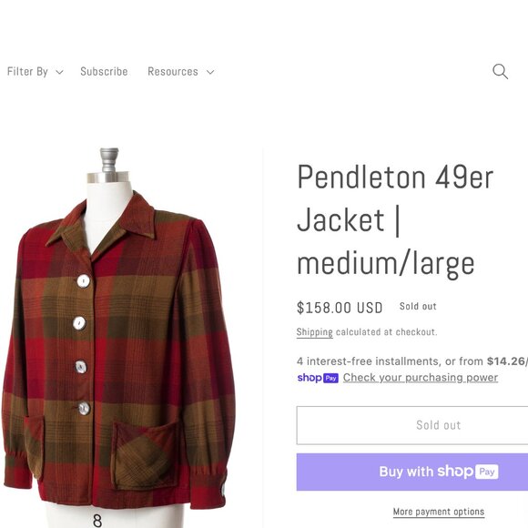 Pendleton Red & Brown Pea Coat Classic Wool Design 49er Jacket women's M/L - Picture 11 of 17